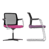 Fauteuil Visiteur Rose Noir