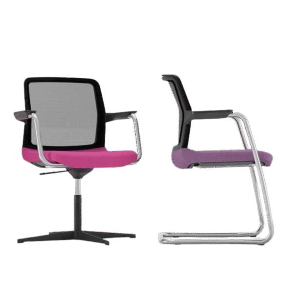 Fauteuil Visiteur Rose Noir