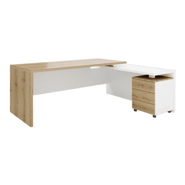Bureau Agent Beige et Blanc