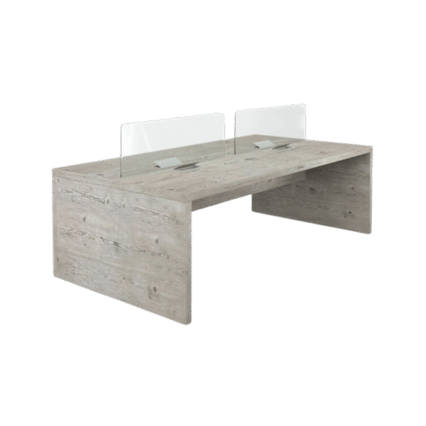Bureau Open Space Gris et Blanc