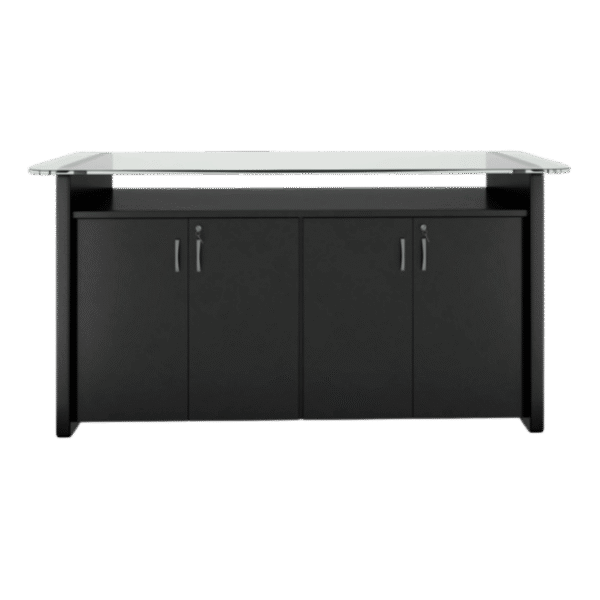Table de Bureau Noir avec Aluminium